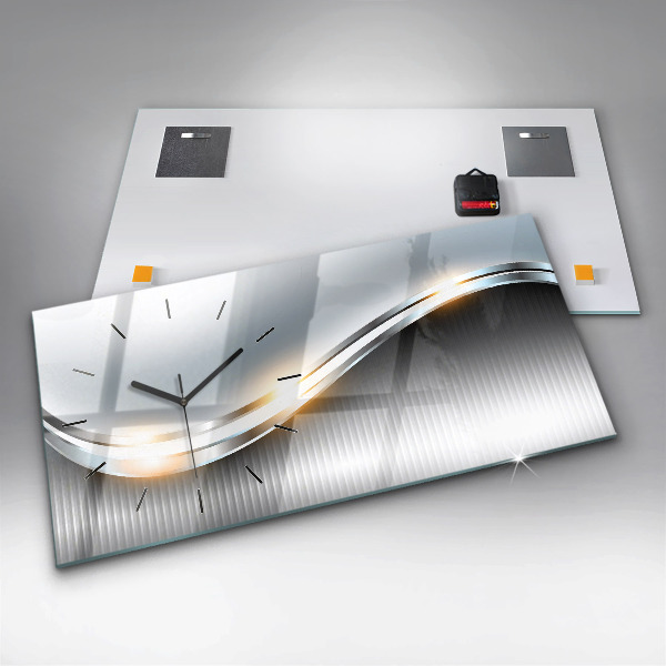 Horizontale Uhr Metallische Abstraktion