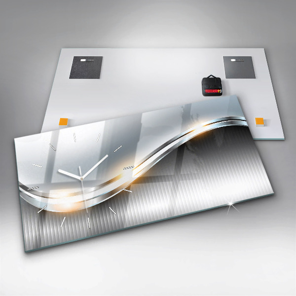 Horizontale Uhr Metallische Abstraktion