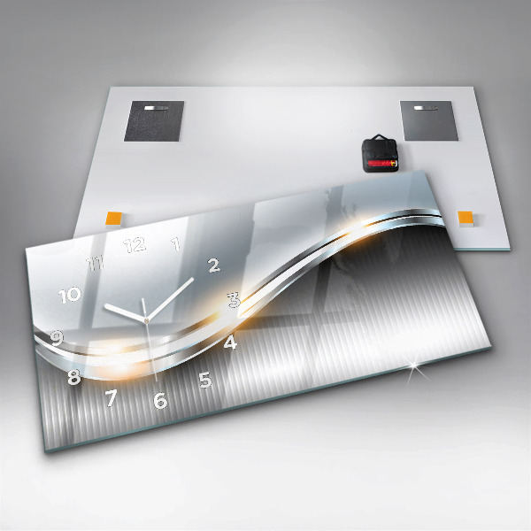 Horizontale Uhr Metallische Abstraktion