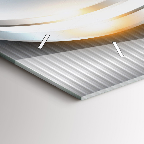 Horizontale Uhr Metallische Abstraktion