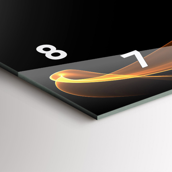 Horizontale Uhr mit motiv Orangefarbene Linien