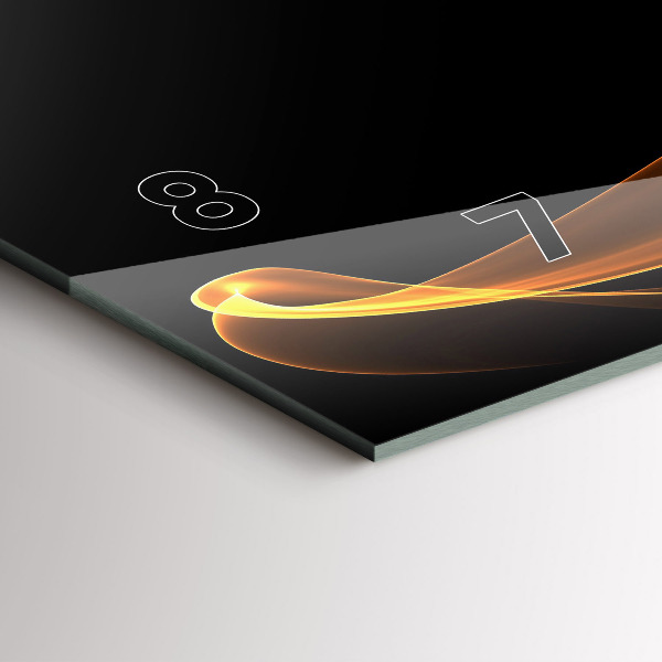 Horizontale Uhr mit motiv Orangefarbene Linien