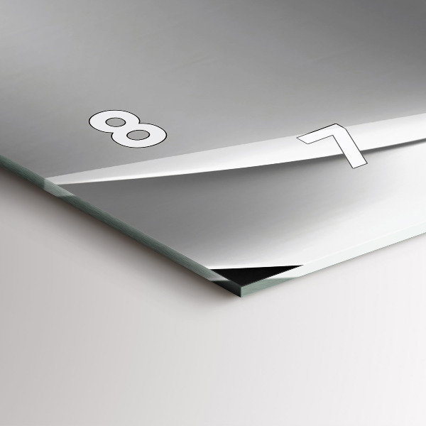 Horizontale Uhr Silberne Abstraktion