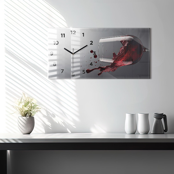 Horizontale Uhr mit motiv Lampe mit Rotwein