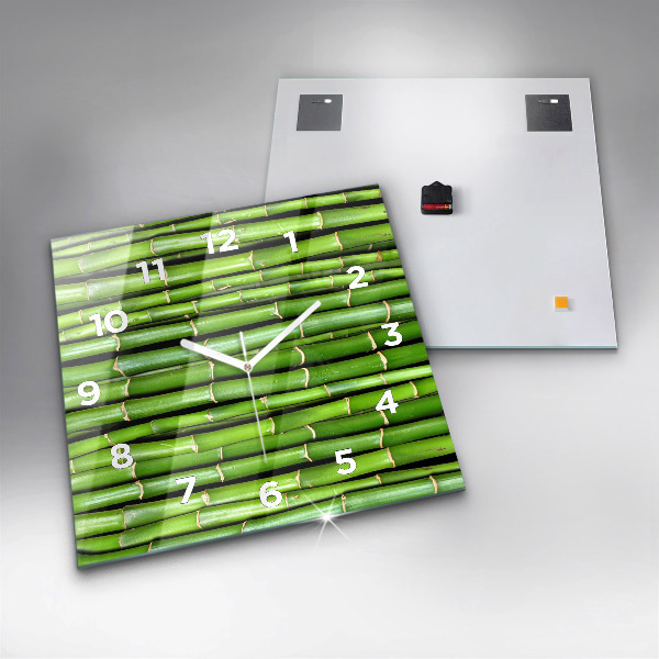 Wanduhr quadratisch mit motiv Asiatischer Bambus