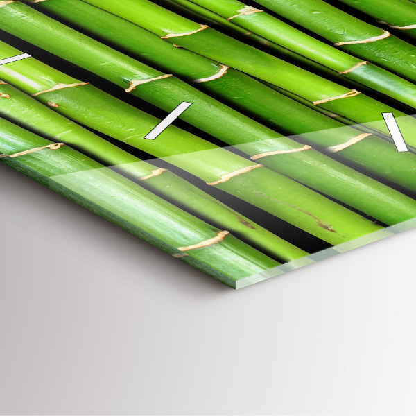 Wanduhr quadratisch mit motiv Asiatischer Bambus