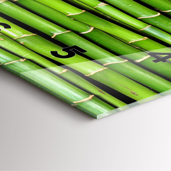 Wanduhr quadratisch mit motiv Asiatischer Bambus