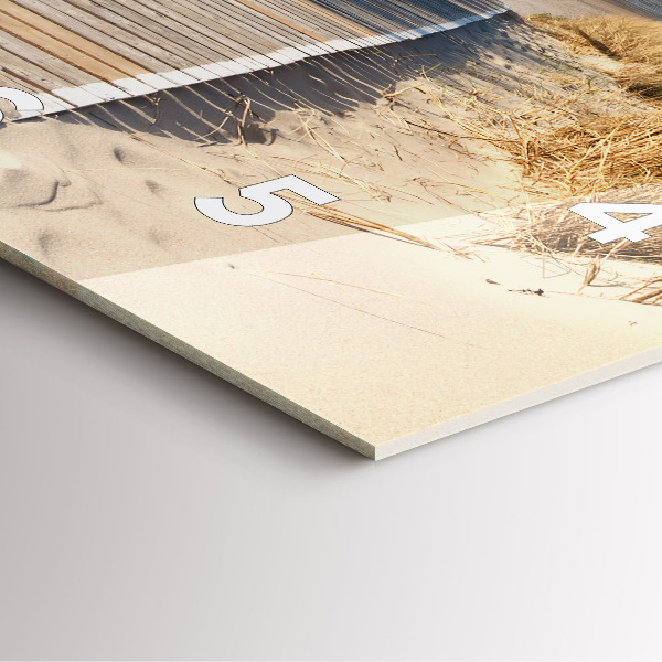 Wanduhr quadratisch Blick auf den Strand