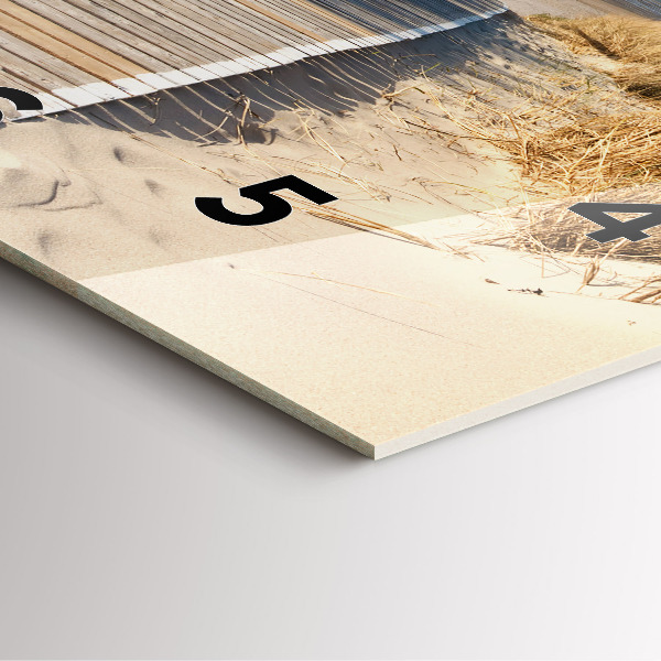 Wanduhr quadratisch Blick auf den Strand