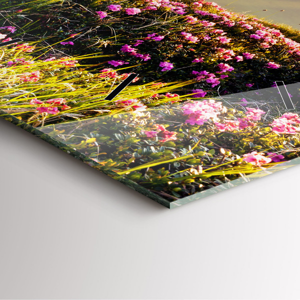 Wanduhr quadratisch Berglandschaft