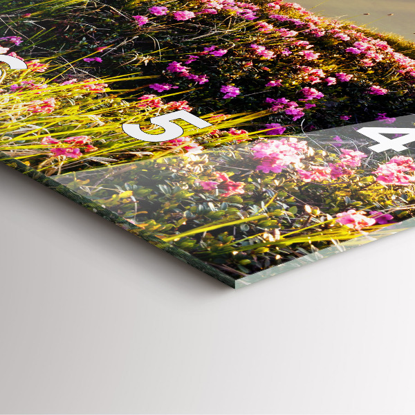 Wanduhr quadratisch Berglandschaft