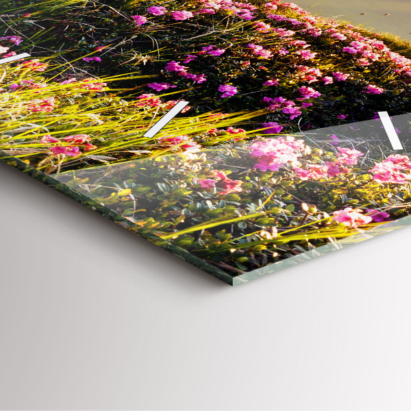 Wanduhr quadratisch Berglandschaft