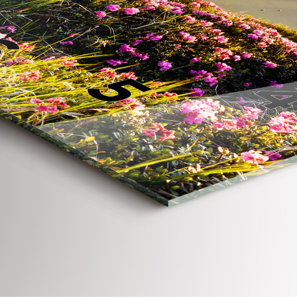 Wanduhr quadratisch Berglandschaft