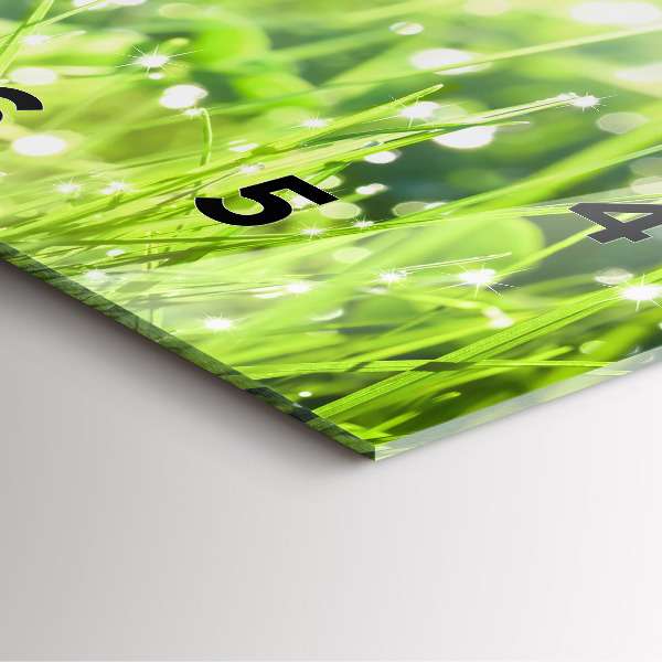 Wanduhr quadratisch Grünes Gras