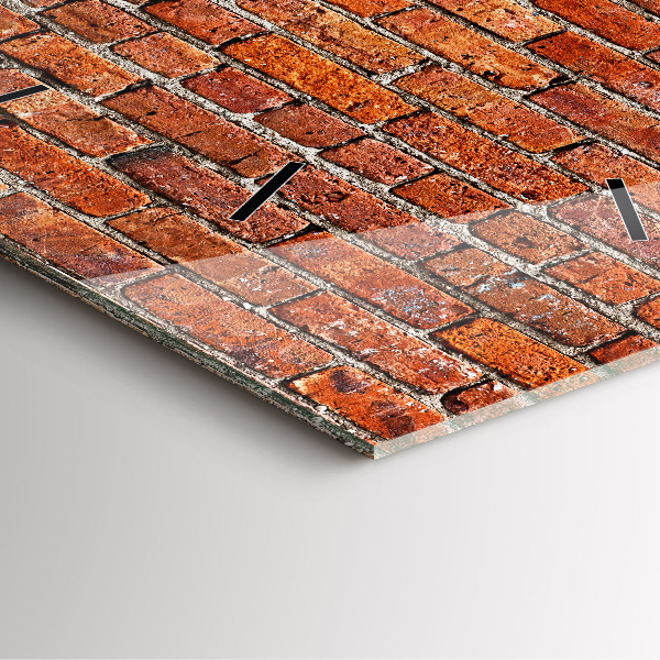 Wanduhr quadratisch mit motiv Alte Backsteinmauer