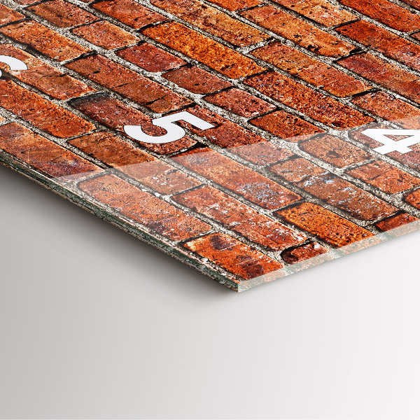 Wanduhr quadratisch mit motiv Alte Backsteinmauer