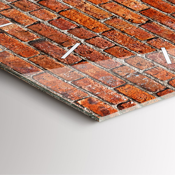 Wanduhr quadratisch mit motiv Alte Backsteinmauer