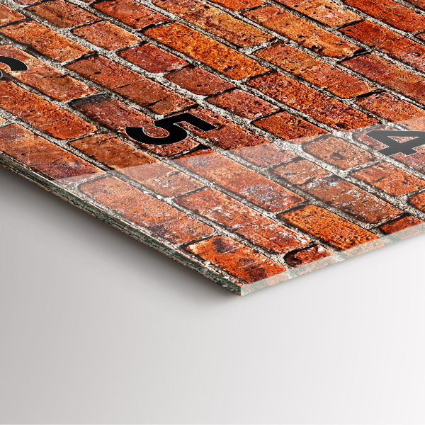 Wanduhr quadratisch mit motiv Alte Backsteinmauer