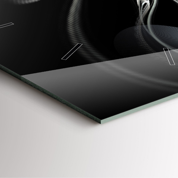 Wanduhr quadratisch mit motiv Abstrakter Rauch