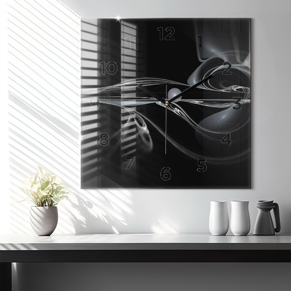 Wanduhr quadratisch mit motiv Abstrakter Rauch