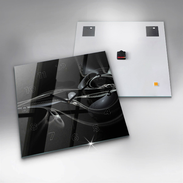 Wanduhr quadratisch mit motiv Abstrakter Rauch