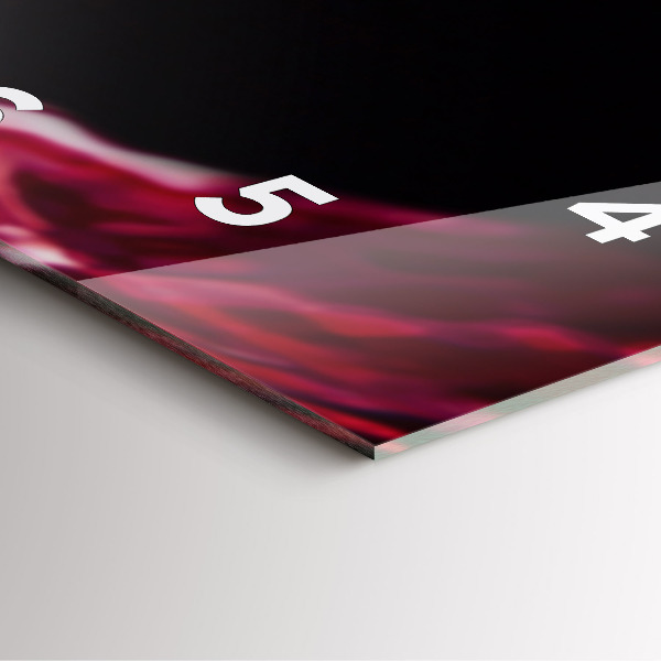 Wanduhr modern quadratisch Rotwein