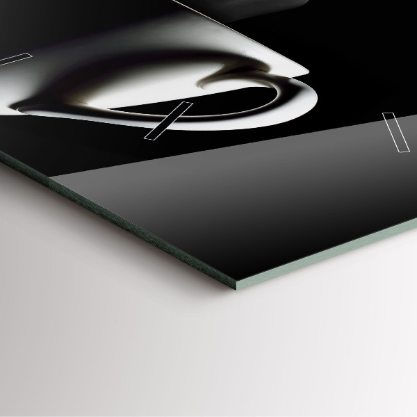 Wanduhr quadratisch mit motiv Tasse Kaffee