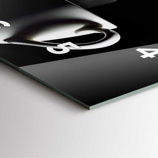 Wanduhr quadratisch mit motiv Tasse Kaffee