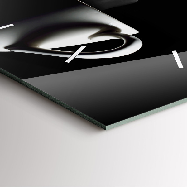 Wanduhr quadratisch mit motiv Tasse Kaffee