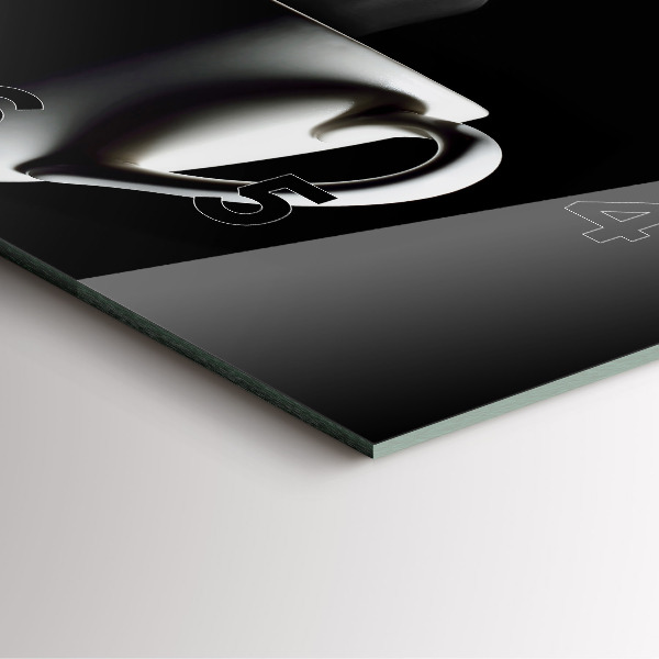 Wanduhr quadratisch mit motiv Tasse Kaffee