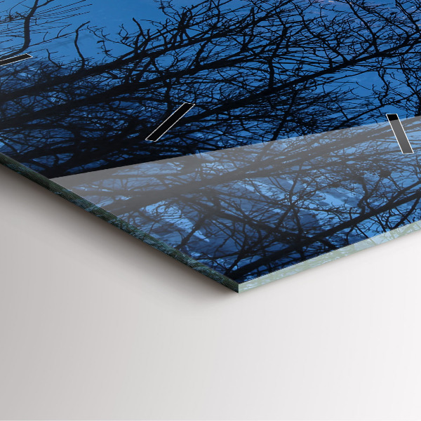 Wanduhr quadratisch Aussicht auf die Berge