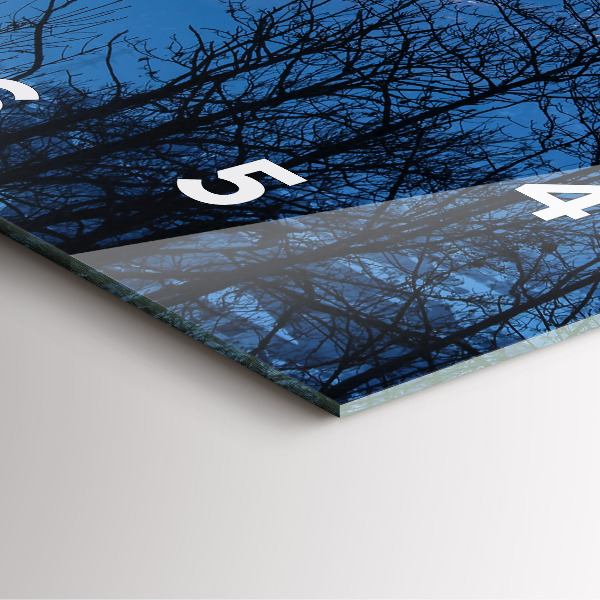 Wanduhr quadratisch Aussicht auf die Berge