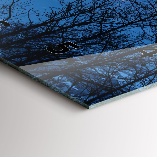 Wanduhr quadratisch Aussicht auf die Berge