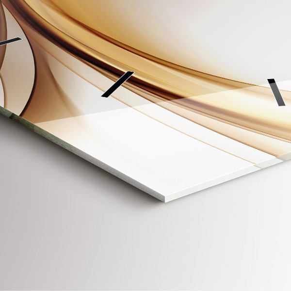 Wanduhr quadratisch Goldene Abstraktion