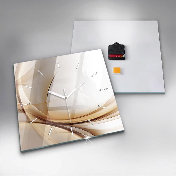 Wanduhr quadratisch Goldene Abstraktion