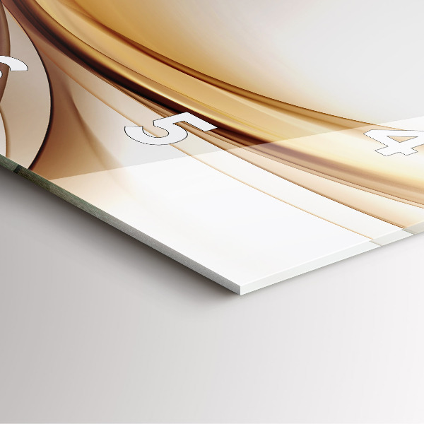 Wanduhr quadratisch Goldene Abstraktion