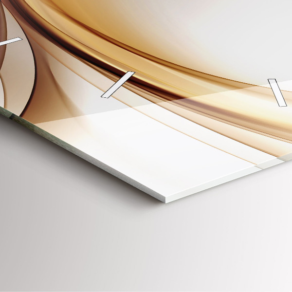 Wanduhr quadratisch Goldene Abstraktion