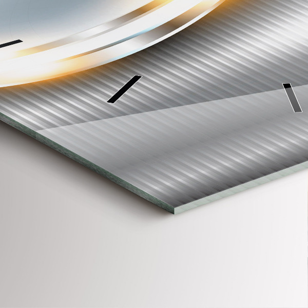 Wanduhr modern quadratisch Metall-Abstraktion