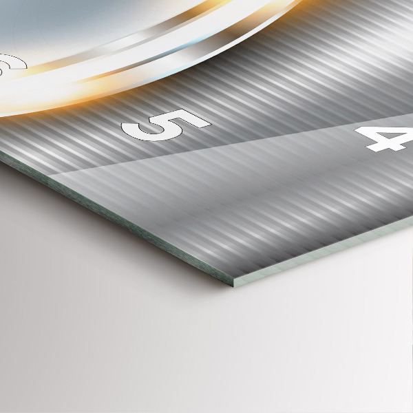 Wanduhr modern quadratisch Metall-Abstraktion