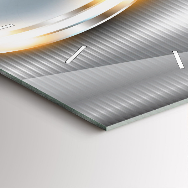 Wanduhr modern quadratisch Metall-Abstraktion