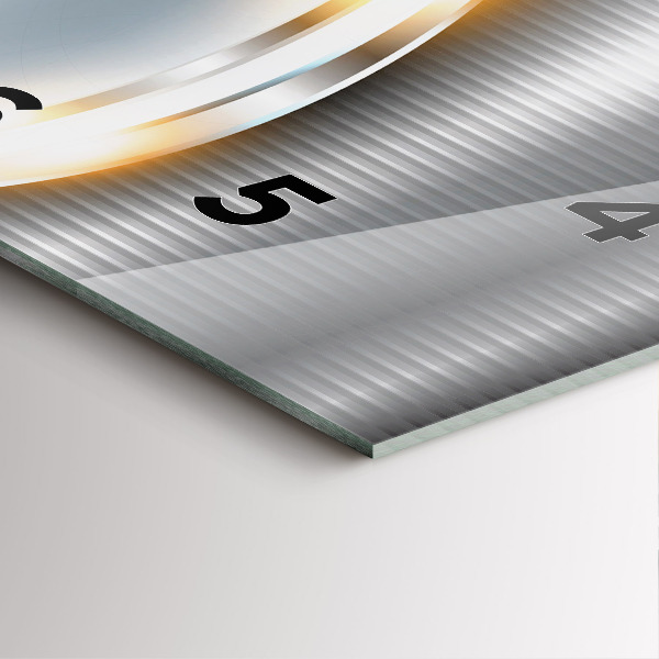 Wanduhr modern quadratisch Metall-Abstraktion