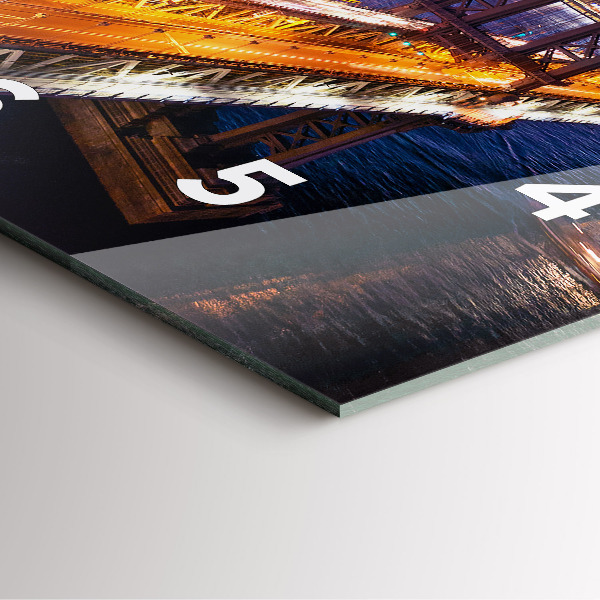 Wanduhr modern quadratisch New York und der Sonnenuntergang