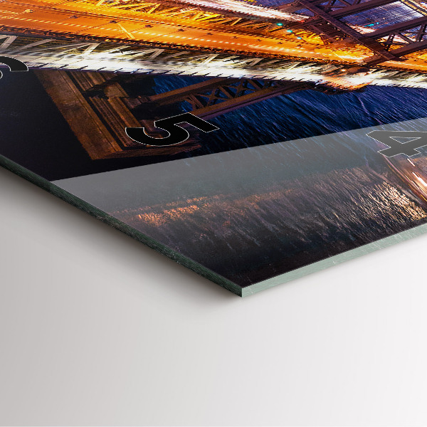 Wanduhr modern quadratisch New York und der Sonnenuntergang