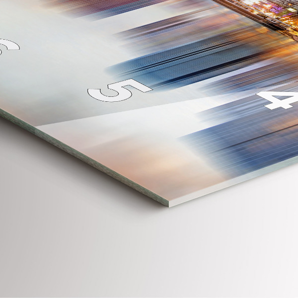 Wanduhr modern quadratisch Panorama mit dem Eiffelturm