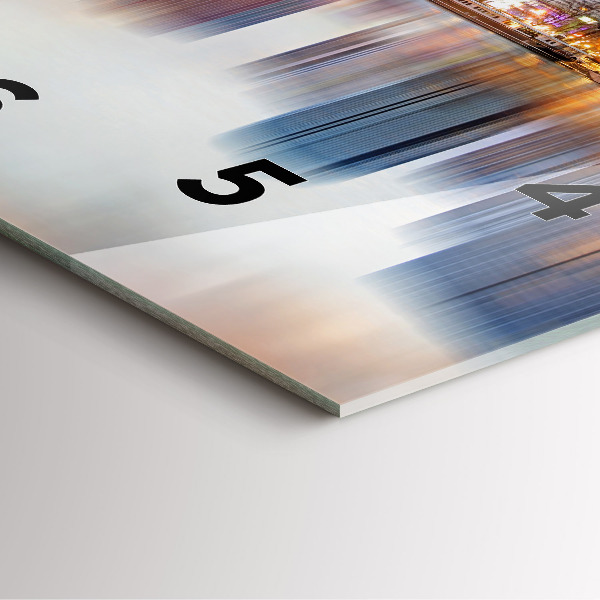 Wanduhr modern quadratisch Panorama mit dem Eiffelturm