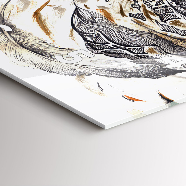 Wanduhr quadratisch Eule Symbol der Weisheit