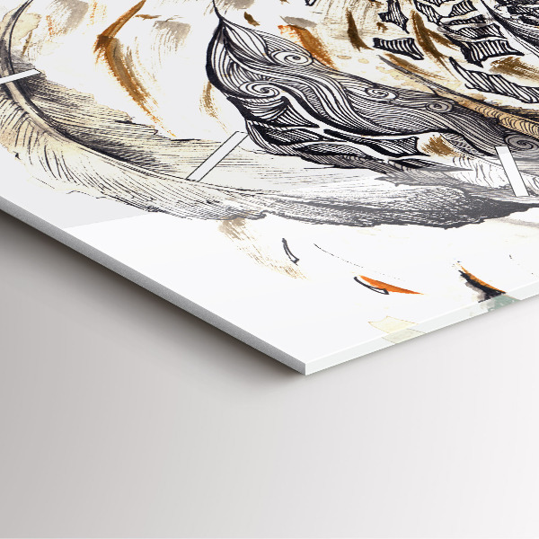 Wanduhr quadratisch Eule Symbol der Weisheit