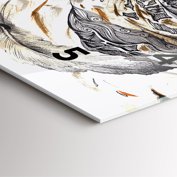 Wanduhr quadratisch Eule Symbol der Weisheit