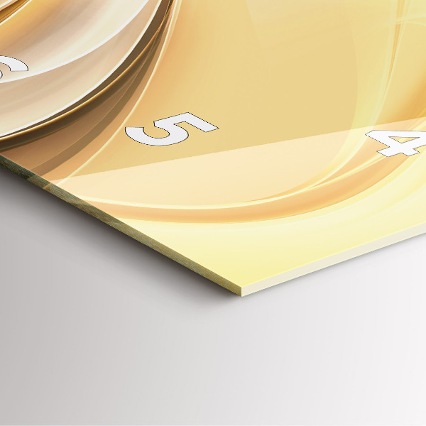 Wanduhr quadratisch mit motiv Abstrakte Wellen