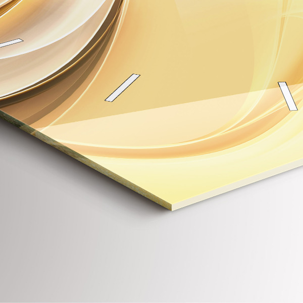 Wanduhr quadratisch mit motiv Abstrakte Wellen